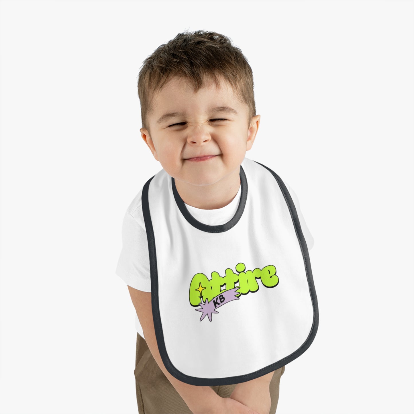 KB Attire Baby Bib with Fun Cartoon Design