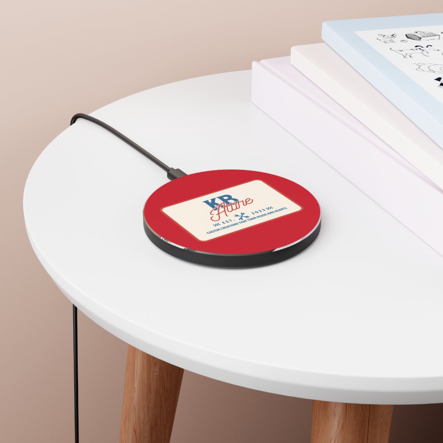KB Attire "The Patch" Logo Wireless Charger (Red)