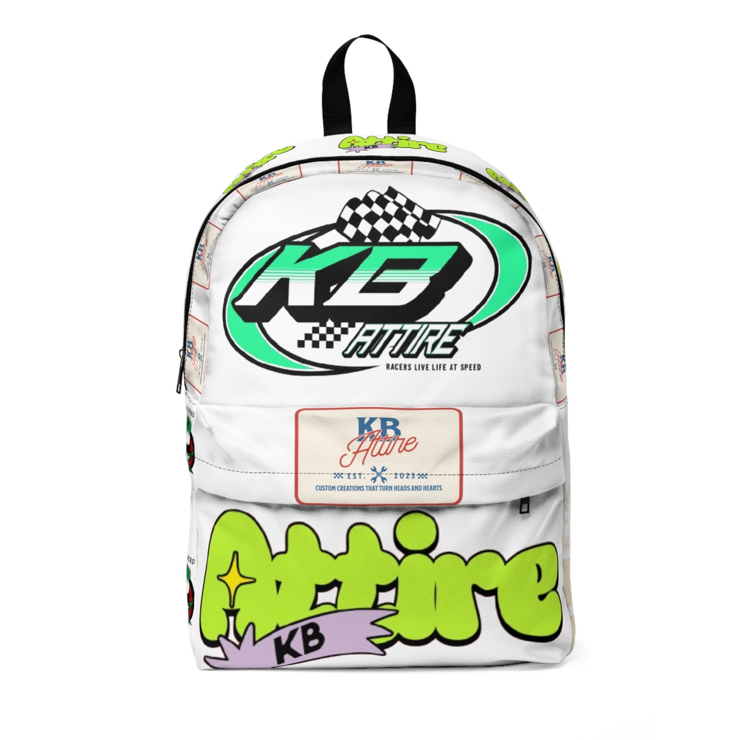 KB Attire All Over Logo Bookbag