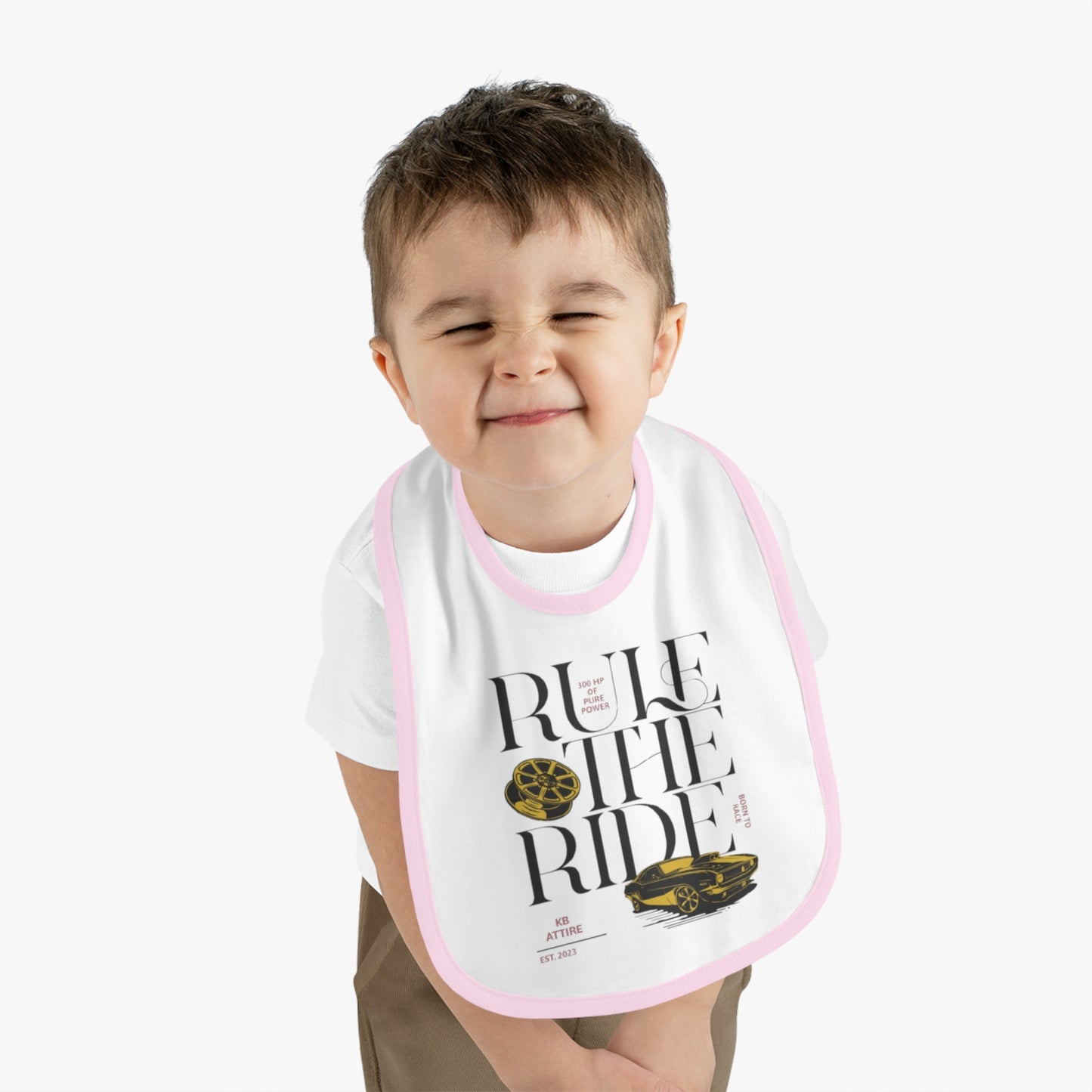 Rule The Ride Car Design Baby Bib