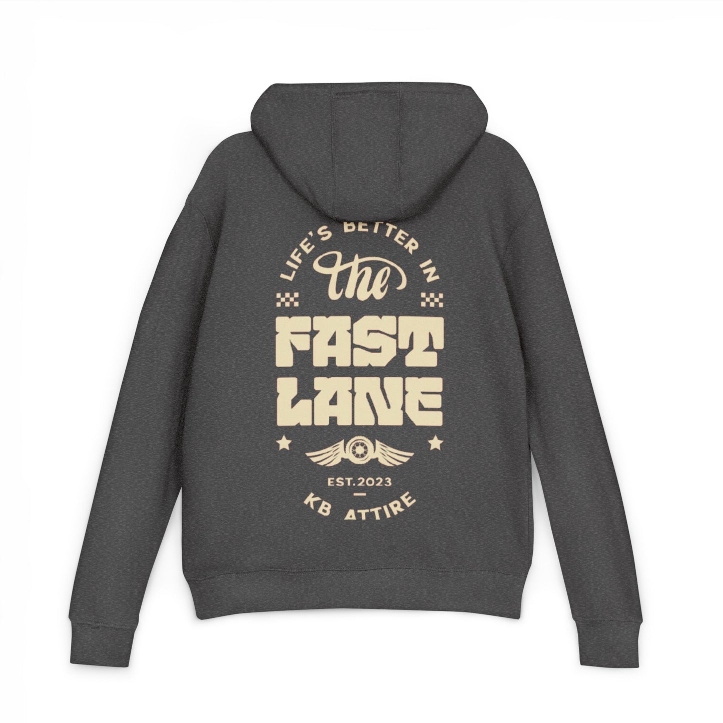 KB Attire French Terry Fast Lane Vintage Hoodie
