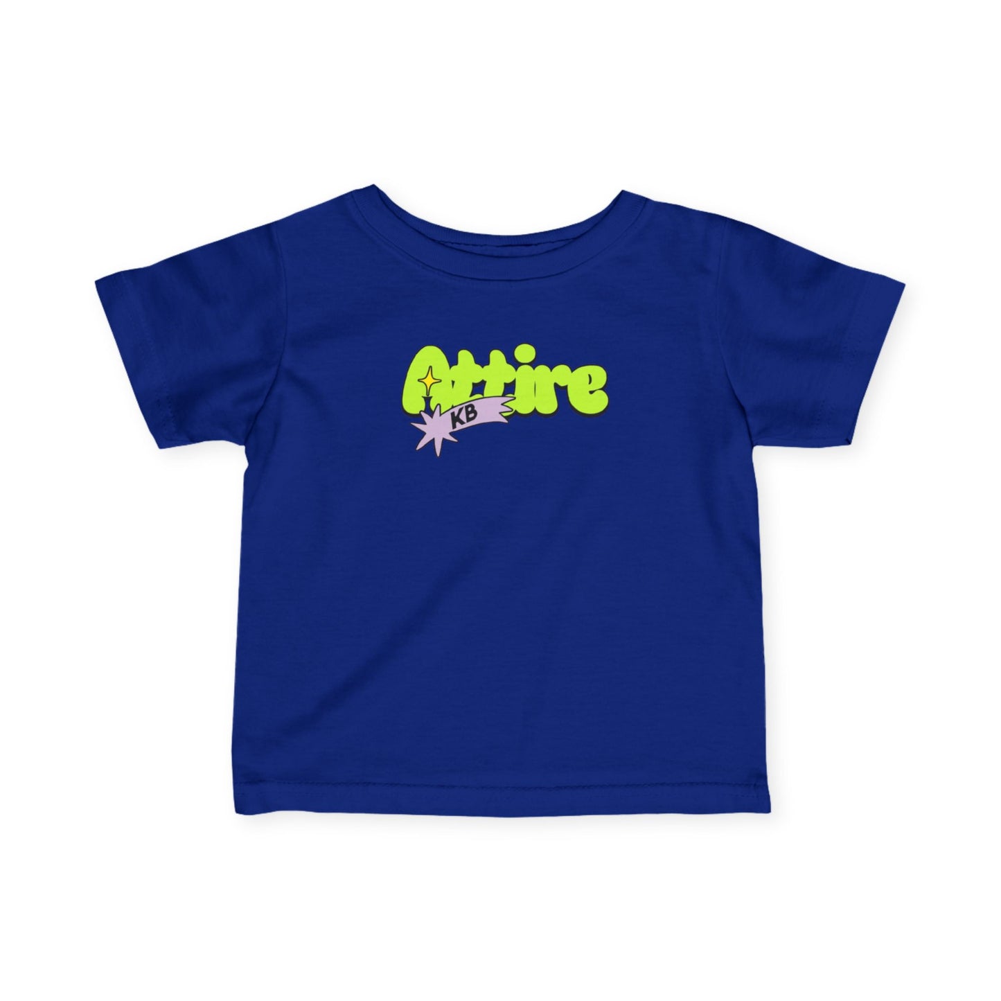 KB Attire Vibrant Infant Tee with "Cartoon" Logo