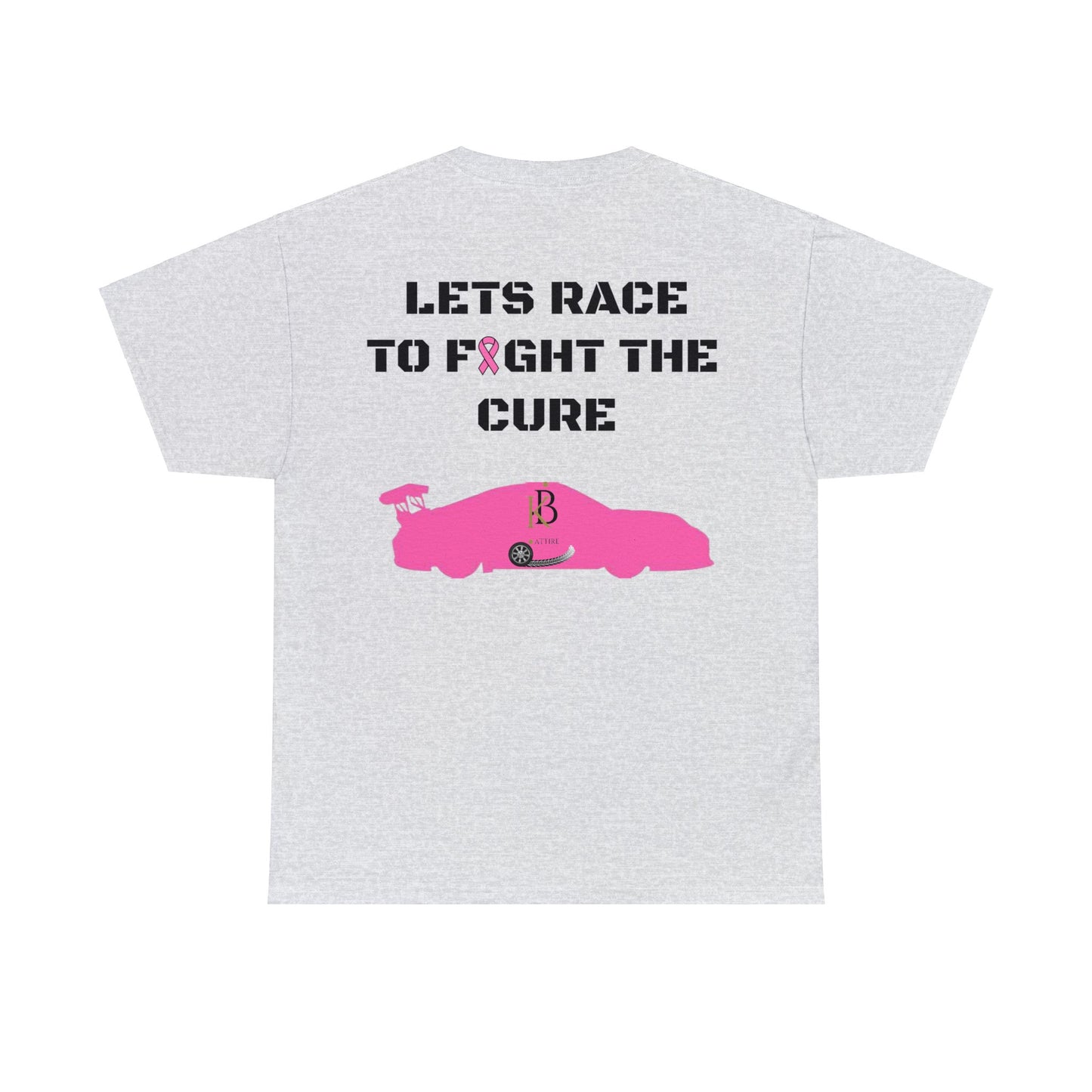 Custom KB Grey "Fight the Cure" Short Sleeve Unisex Heavy Cotton Tee