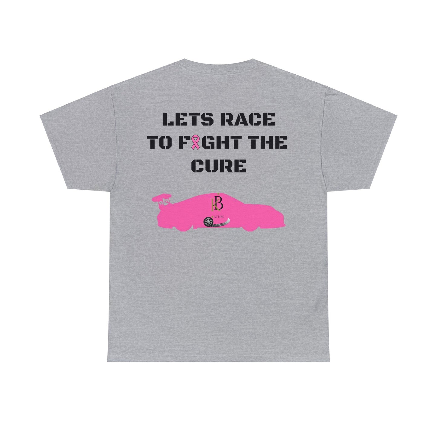 Custom KB Grey "Fight the Cure" Short Sleeve Unisex Heavy Cotton Tee