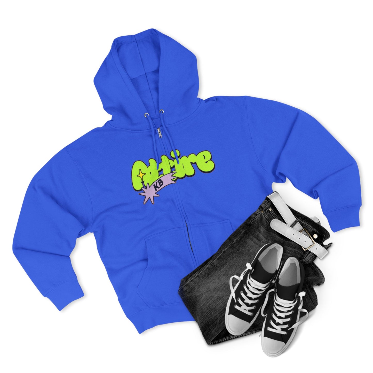 KB Attire Cartoon Unisex Zip Hoodie