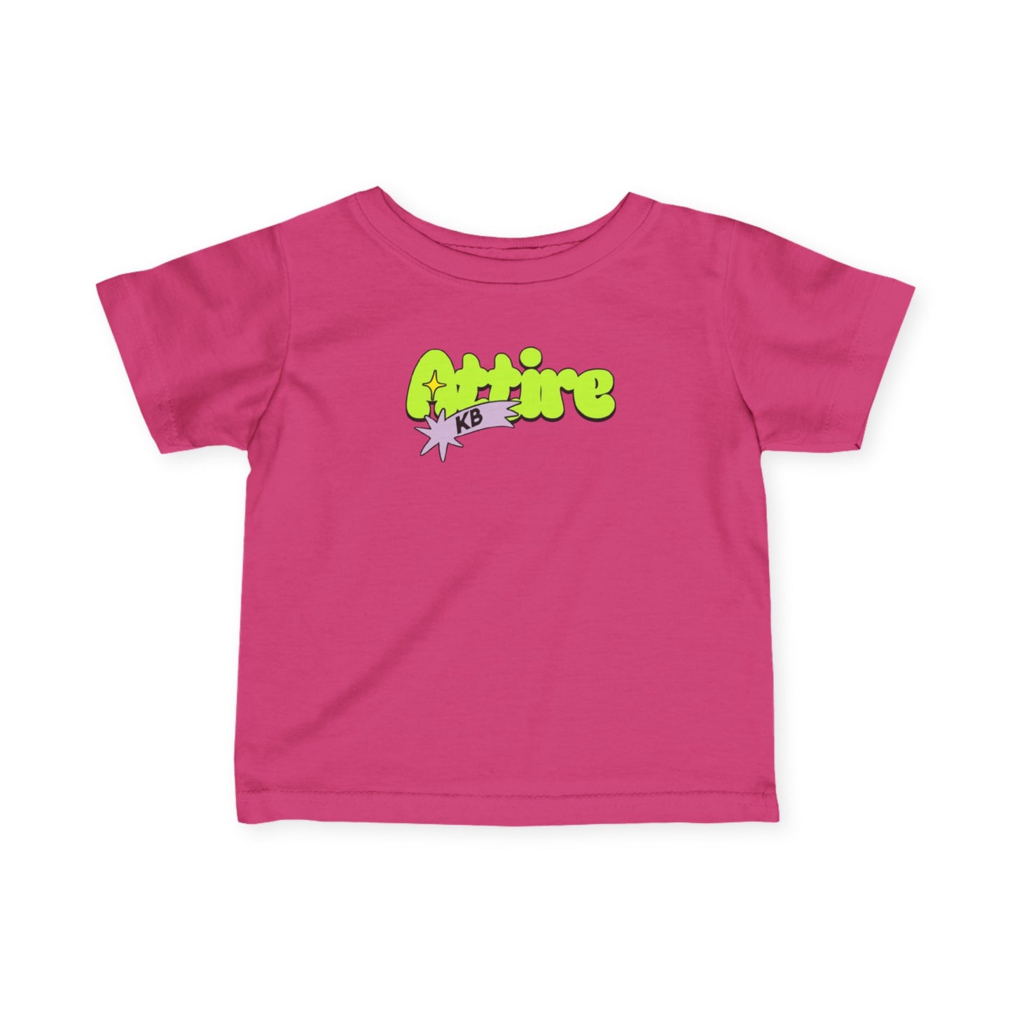 KB Attire Vibrant Infant Tee with "Cartoon" Logo