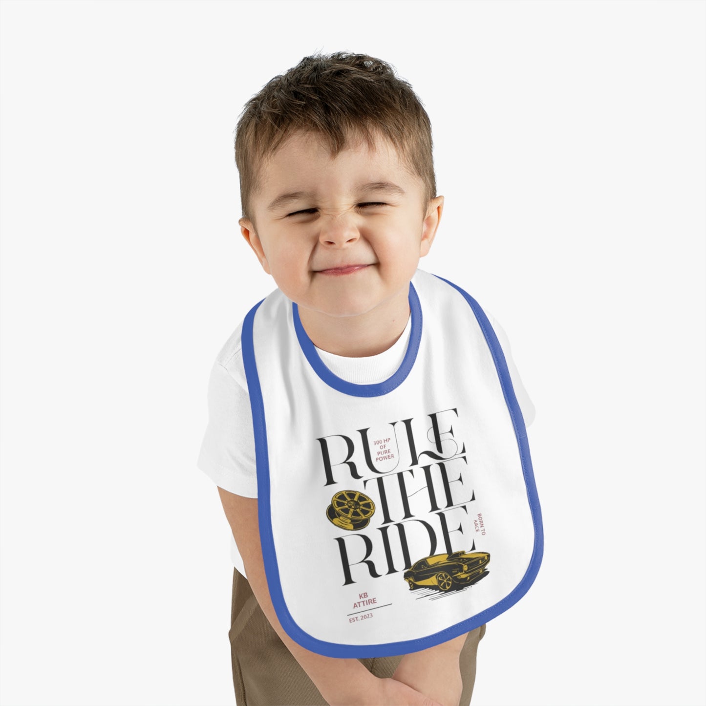 Rule The Ride Car Design Baby Bib