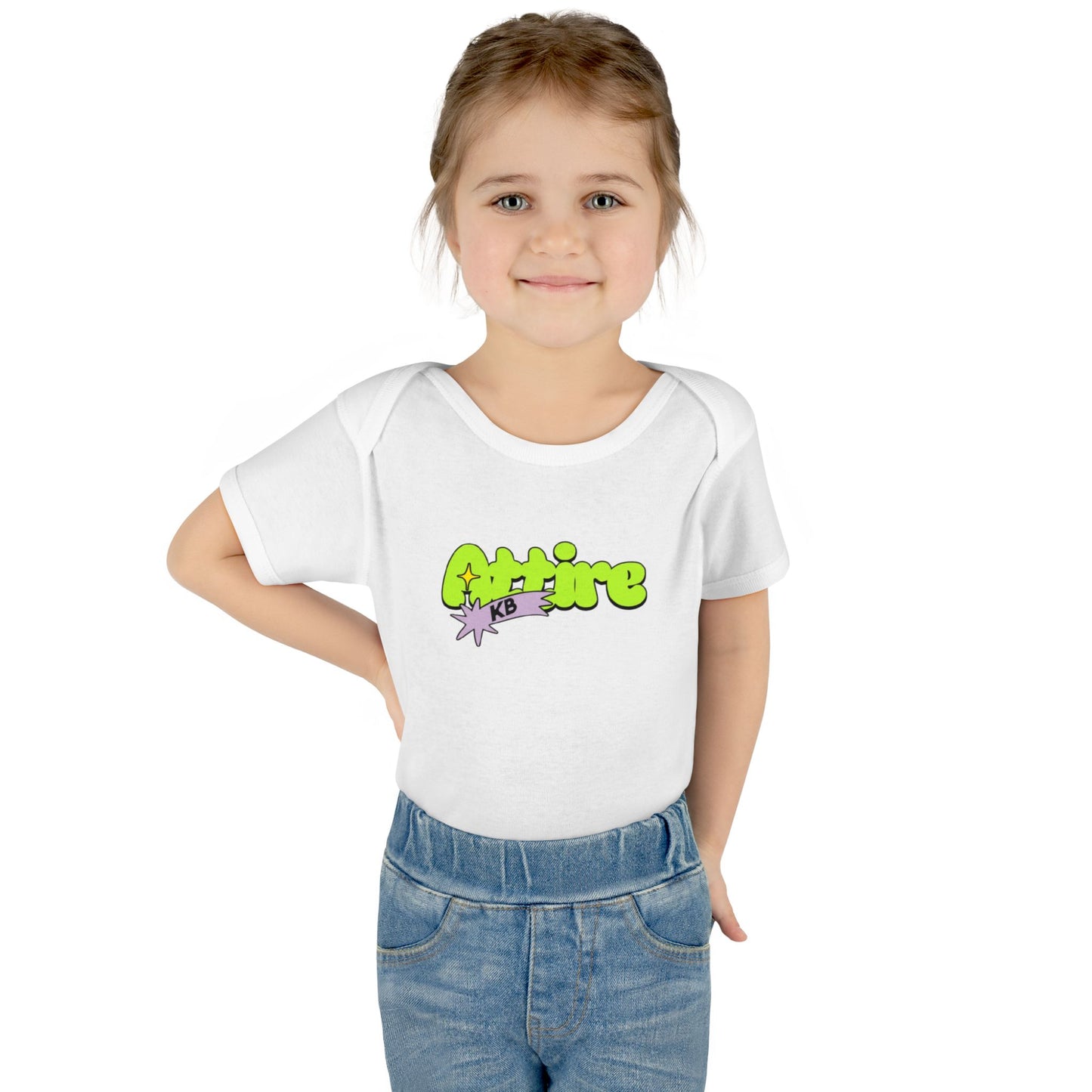 KB Attire Infant Bodysuit with "Cartoon" Logo