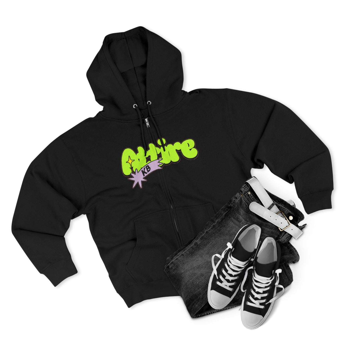 KB Attire Cartoon Unisex Zip Hoodie