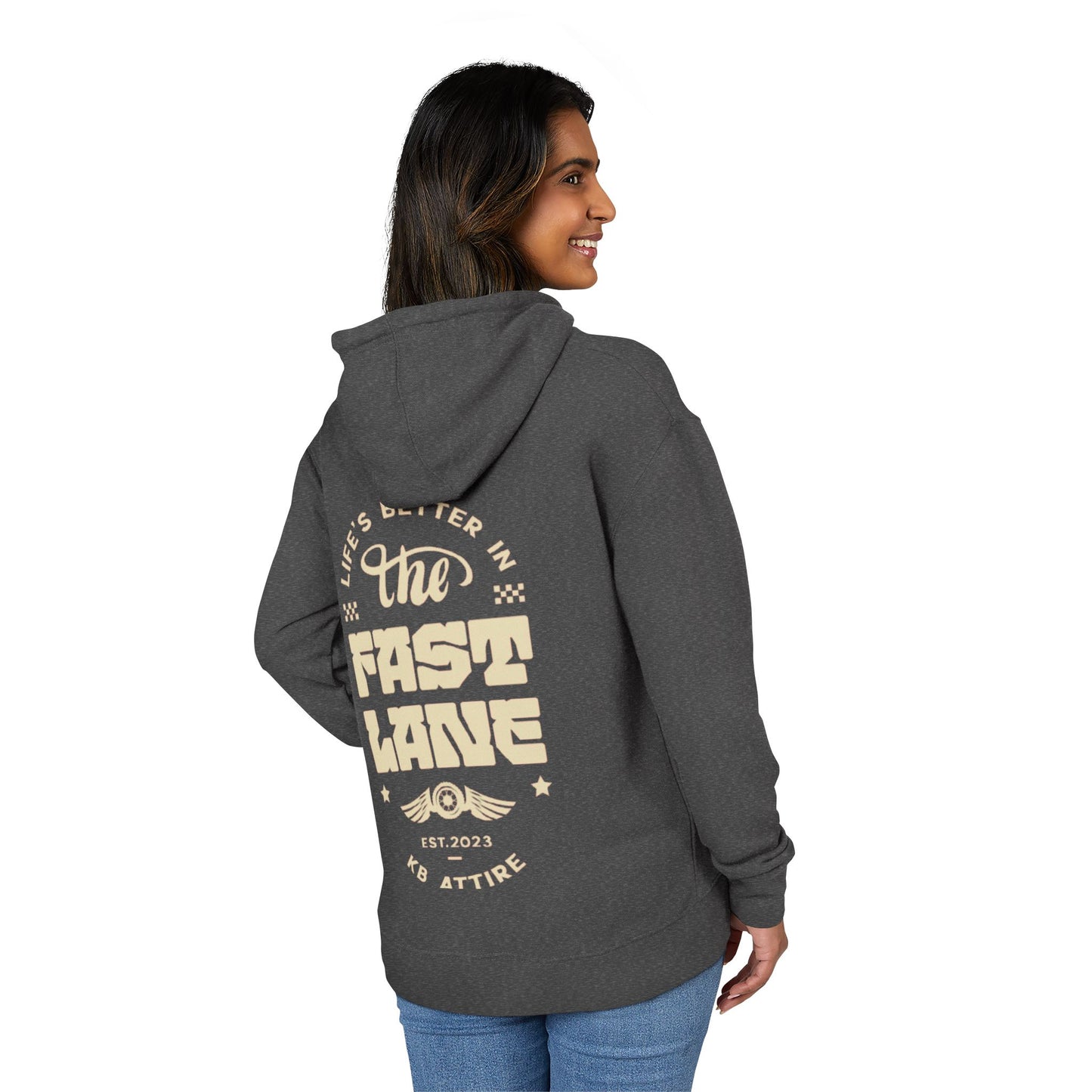 KB Attire French Terry Fast Lane Vintage Hoodie