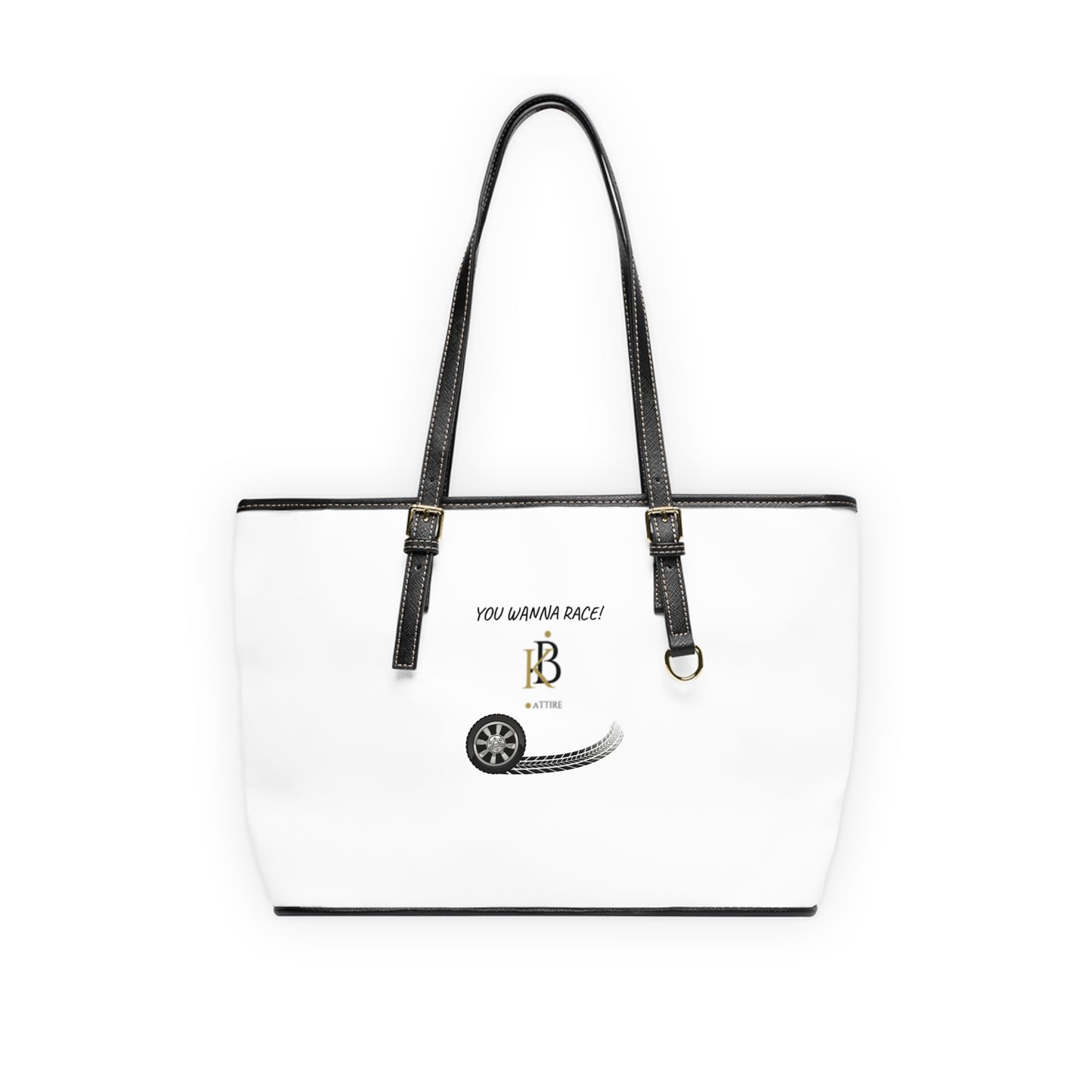 Custom KB Attire "You Wanna Race" PU Leather Shoulder Bag