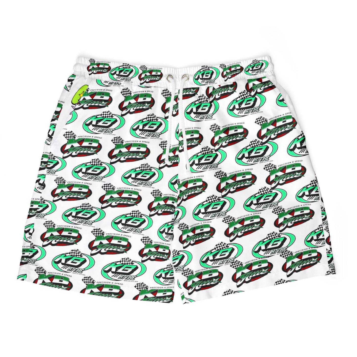 KB Attire All Over Logo Racing Swim Shorts