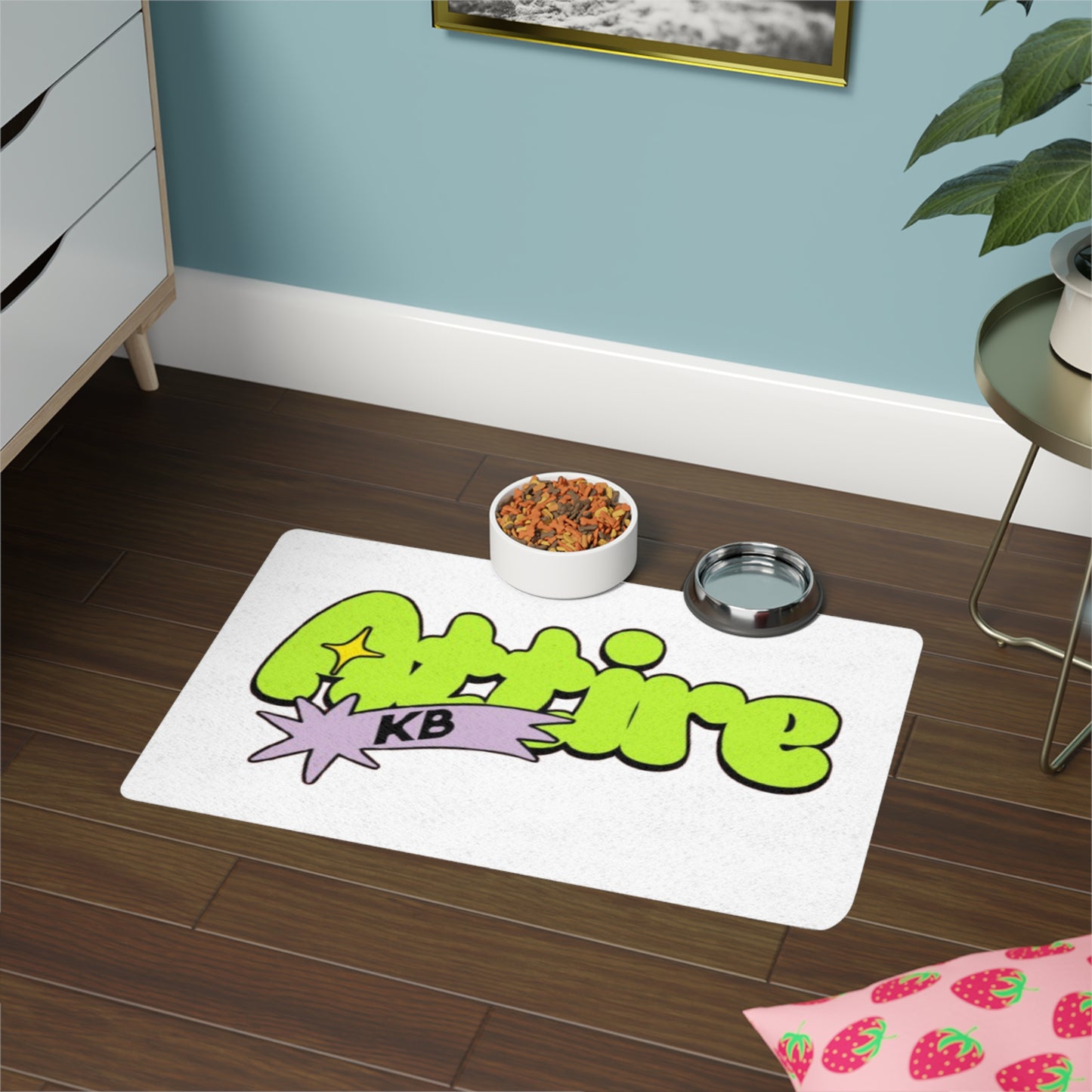 KB Attire "Cartoon" Pet Food Mat