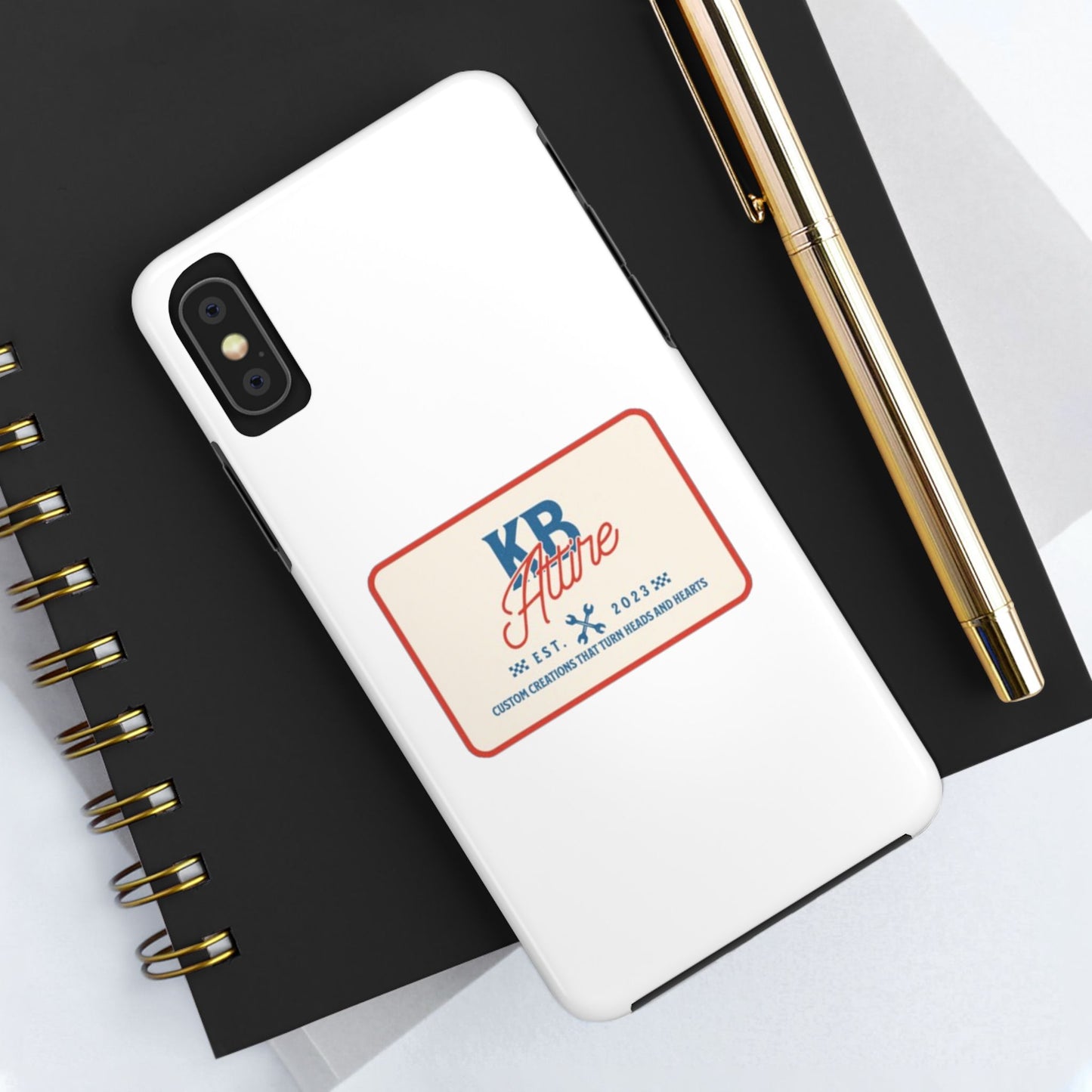 KB Attire 'The Patch' Phone Case (White)