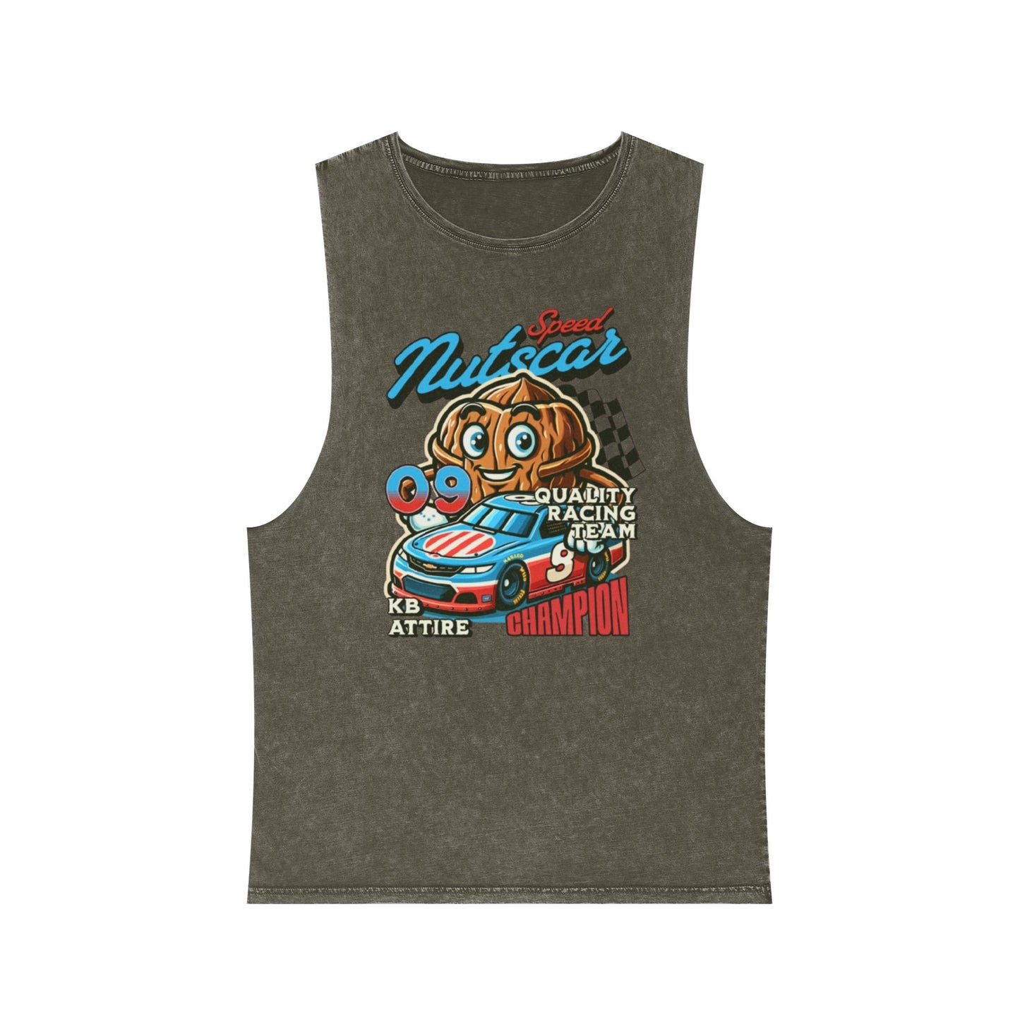 Vintage 'Nutscar Racing' Unisex Stonewash Tank Top