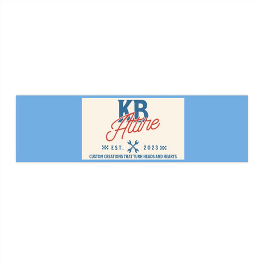 KB Attire "The Patch" Logo Custom Bumper Sticker (Sky Blue)