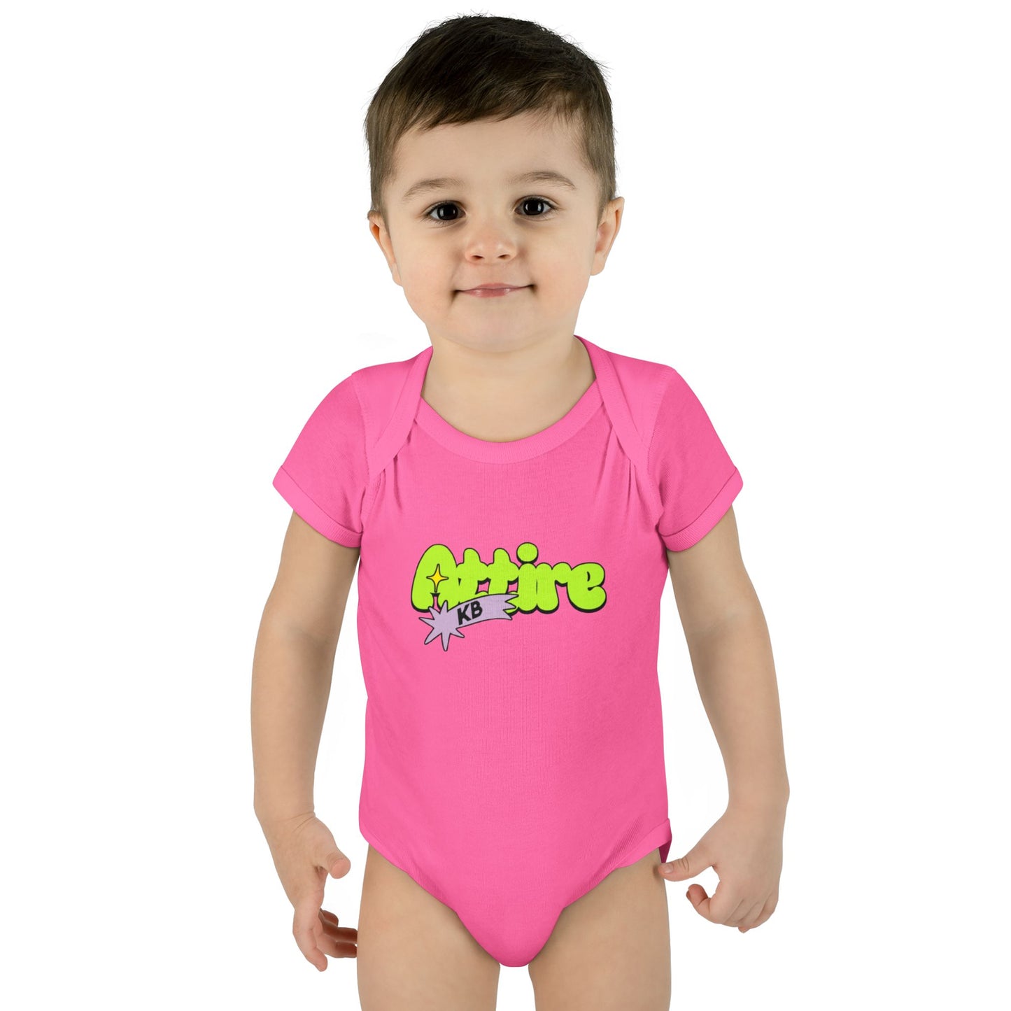 KB Attire Infant Bodysuit with "Cartoon" Logo
