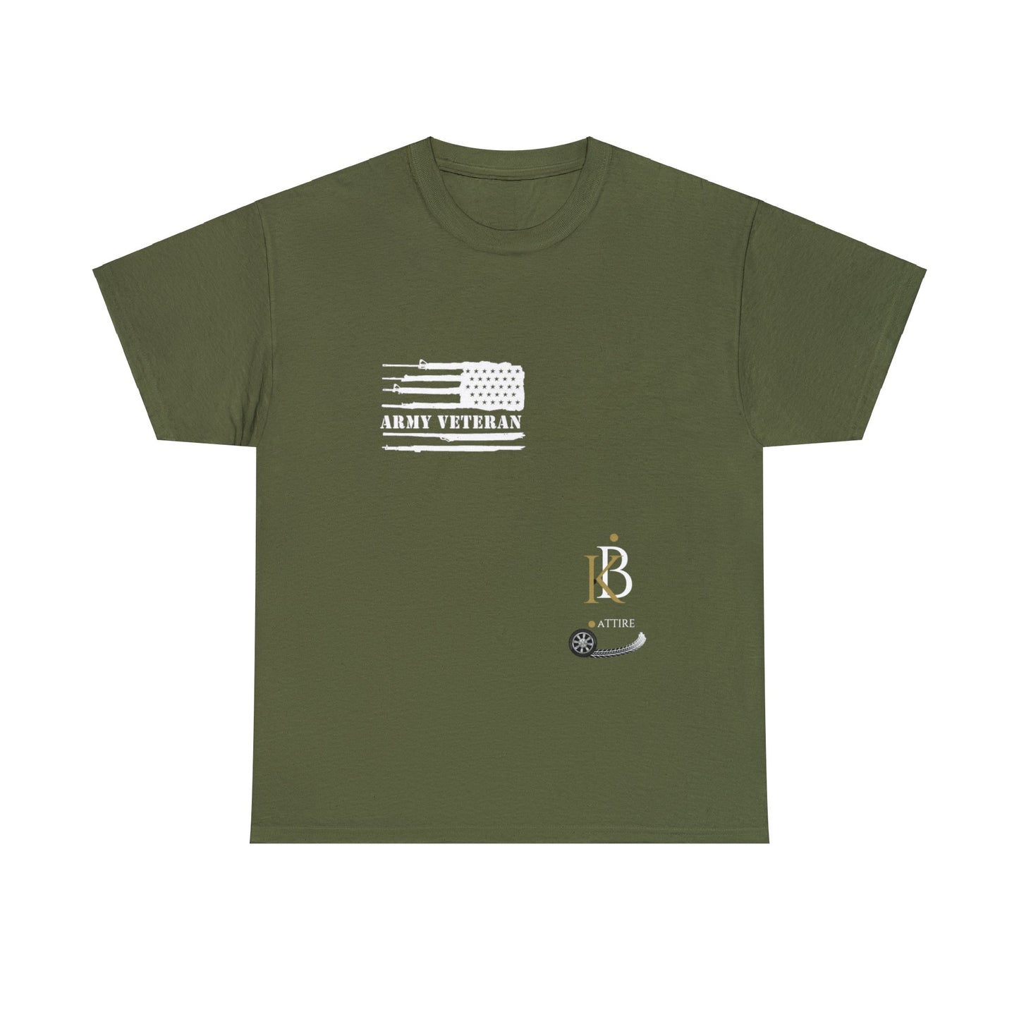 Unisex "Riding Deep" Army Green Heavy Cotton Tee