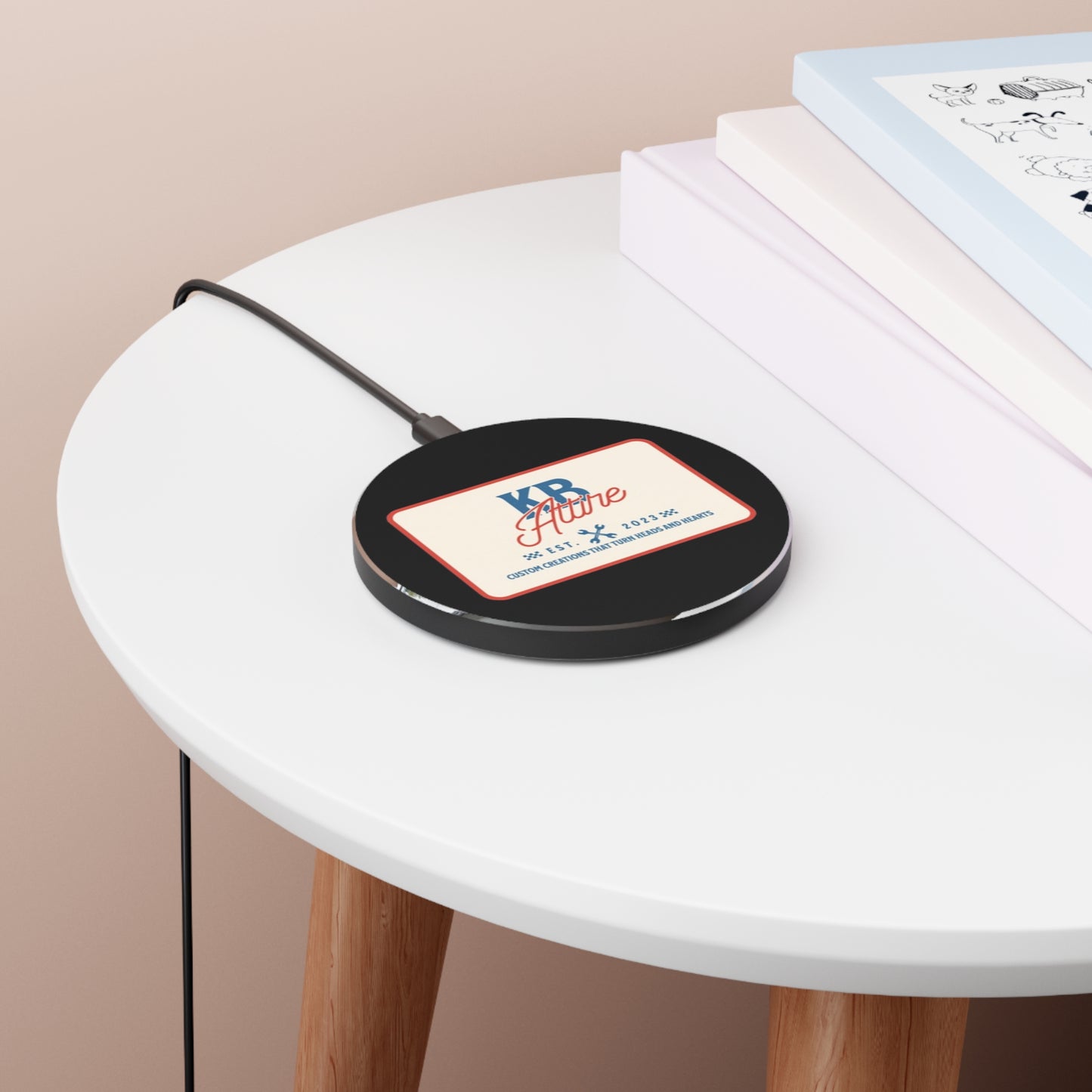 KB Attire "The Patch" Logo Wireless Charger (Black)