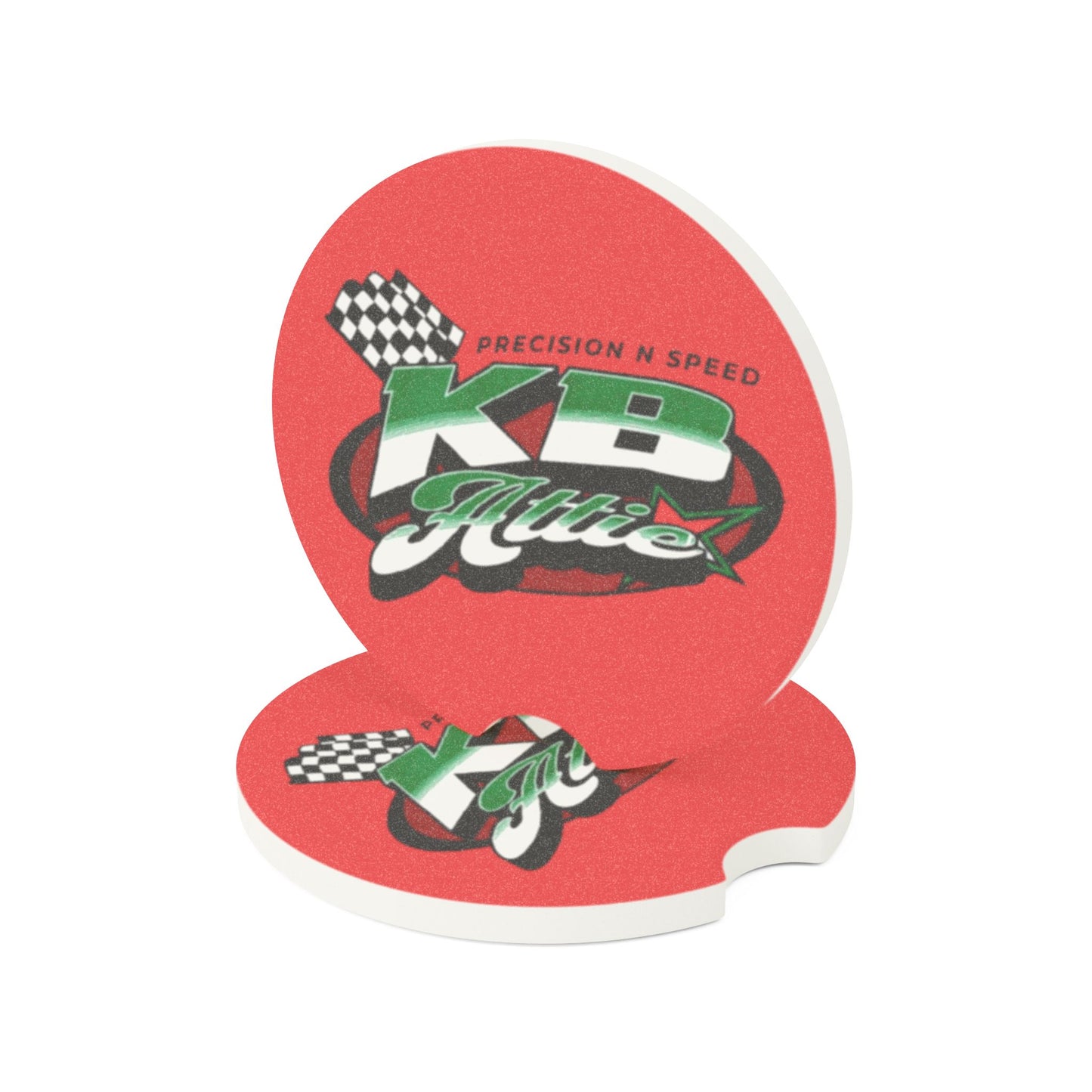 KB Attire Soapstone Car Coaster (Red)