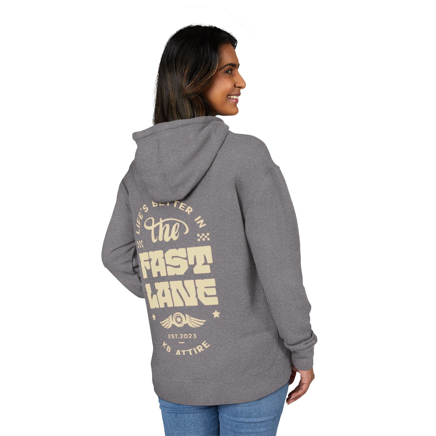 KB Attire French Terry Fast Lane Vintage Hoodie