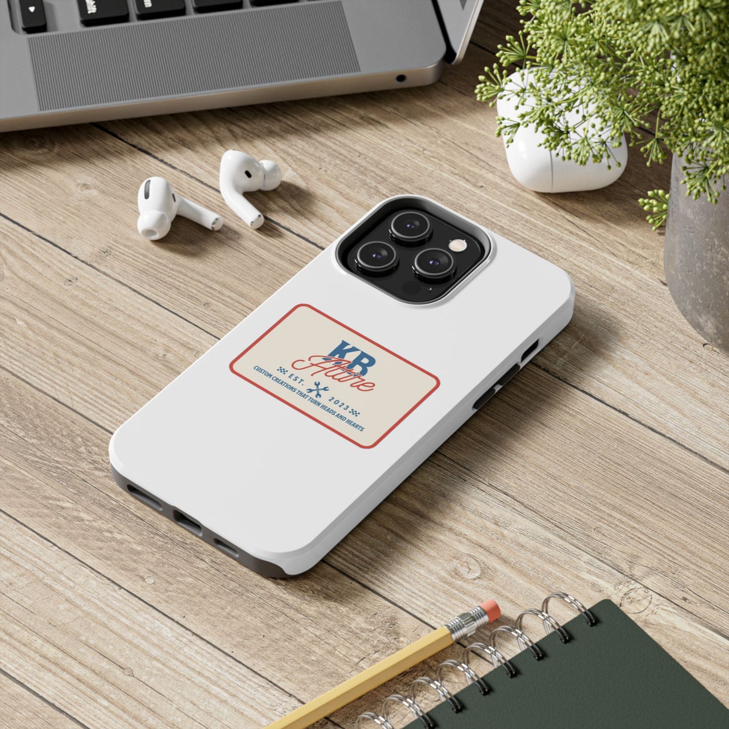 KB Attire 'The Patch' Phone Case (White)