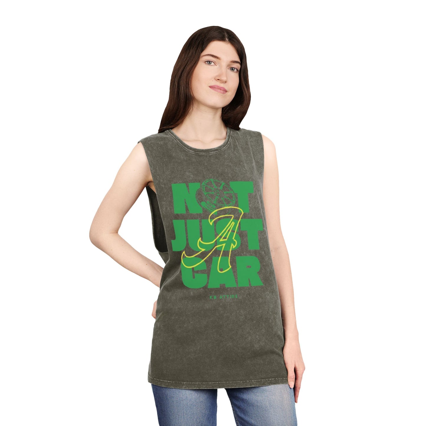 Unisex Stonewash 'Not Just A Car' Tank Top
