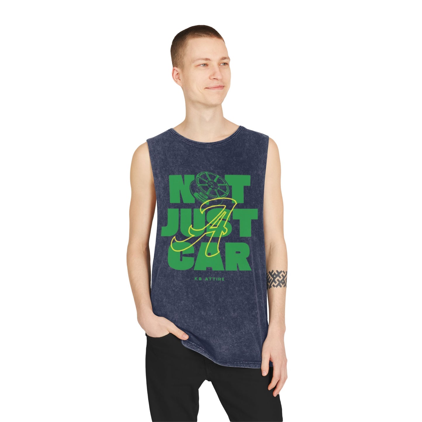 Unisex Stonewash 'Not Just A Car' Tank Top