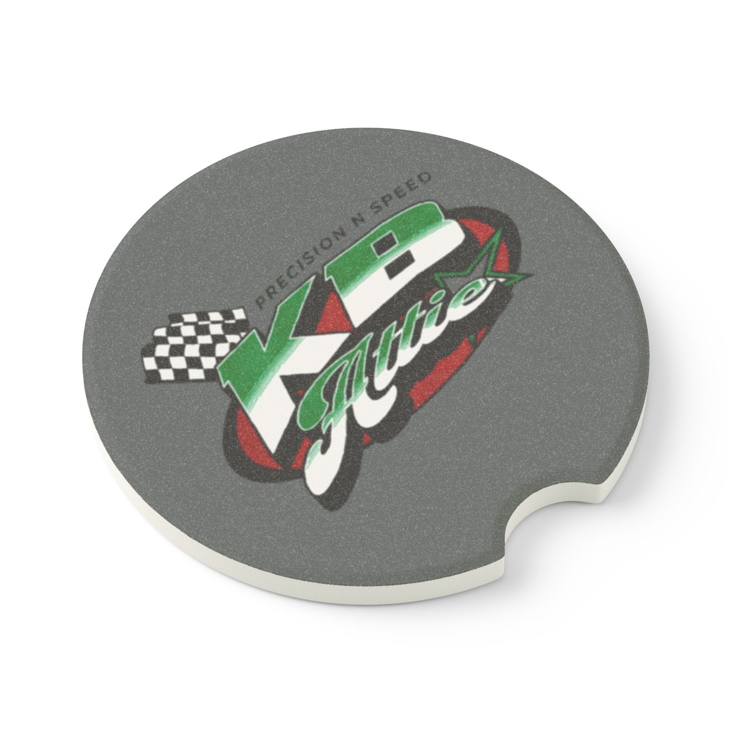 KB Attire Custom Soapstone Car Coaster (Grey)