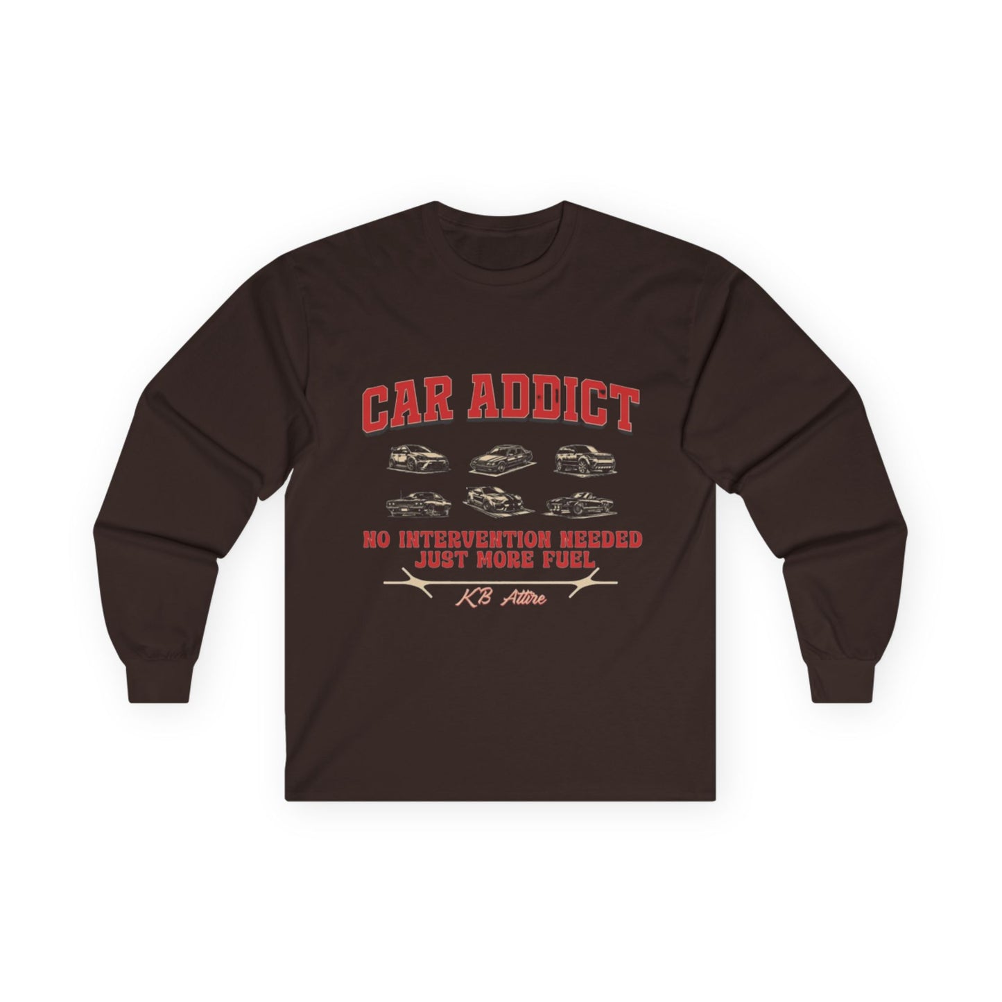 'Car Addict' Long Sleeve Tee