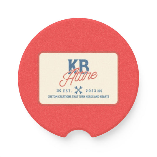 KB Attire "The Patch" Logo Car Coaster (Red)