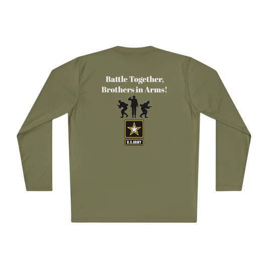 Custom KB Attire Army Green "Battle Together, Brothers in Arms" Unisex Lightweight Long Sleeve Tee