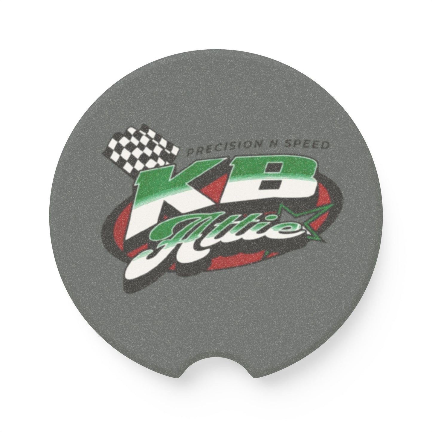 KB Attire Custom Soapstone Car Coaster (Grey)