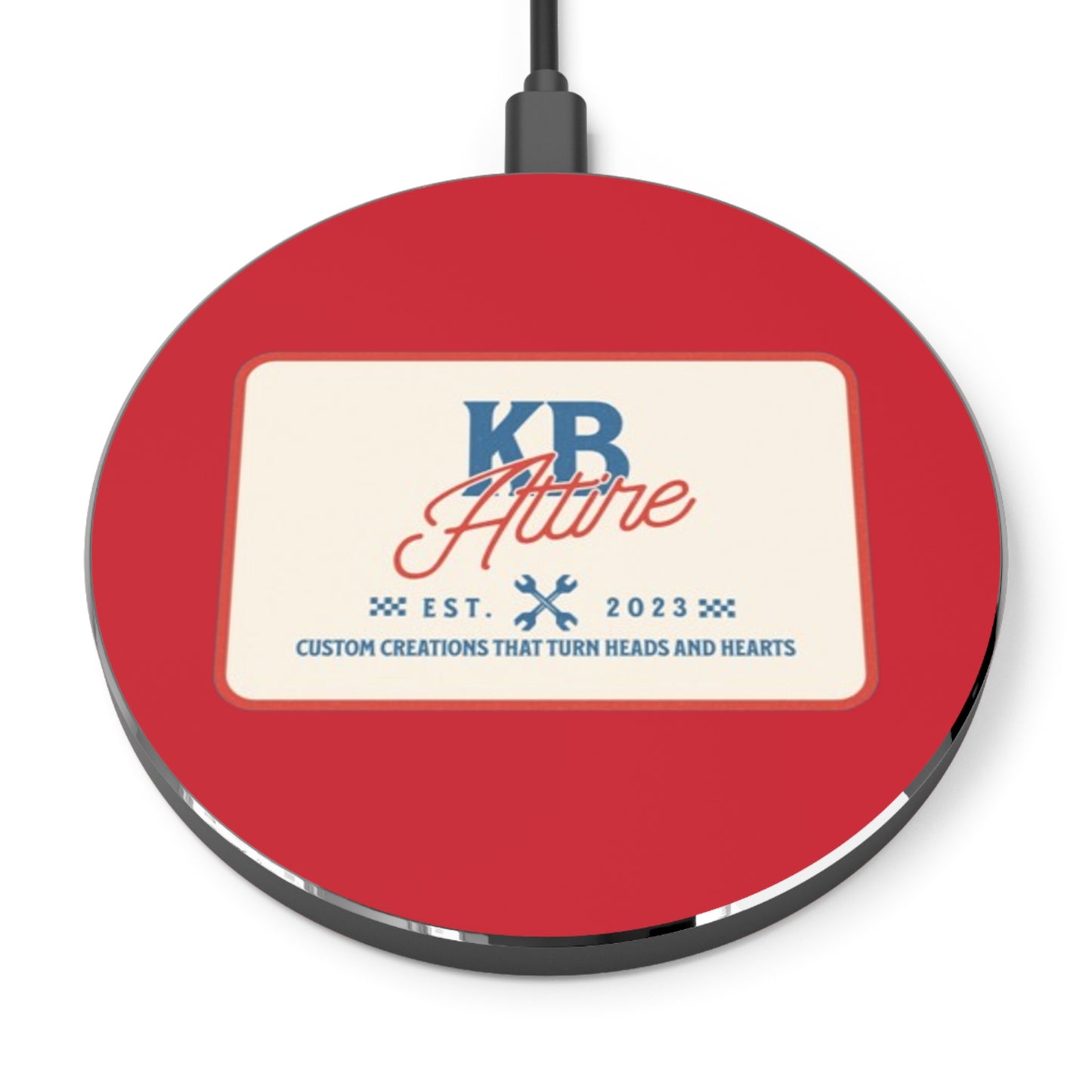 KB Attire "The Patch" Logo Wireless Charger (Red)
