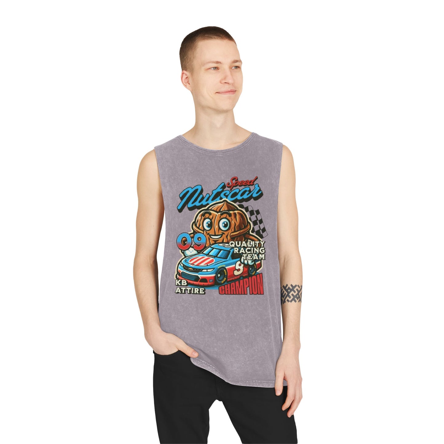 Vintage 'Nutscar Racing' Unisex Stonewash Tank Top
