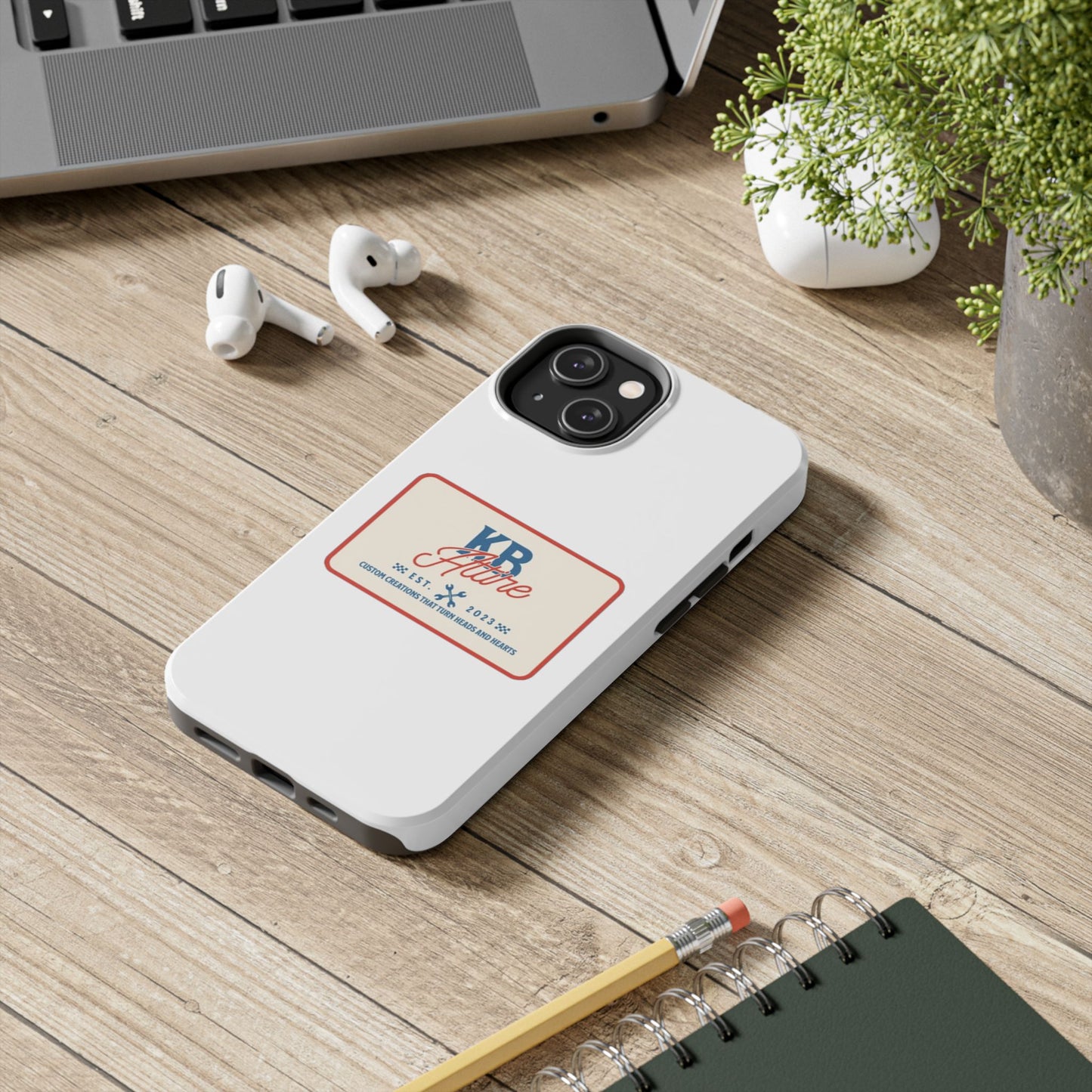KB Attire 'The Patch' Phone Case (White)
