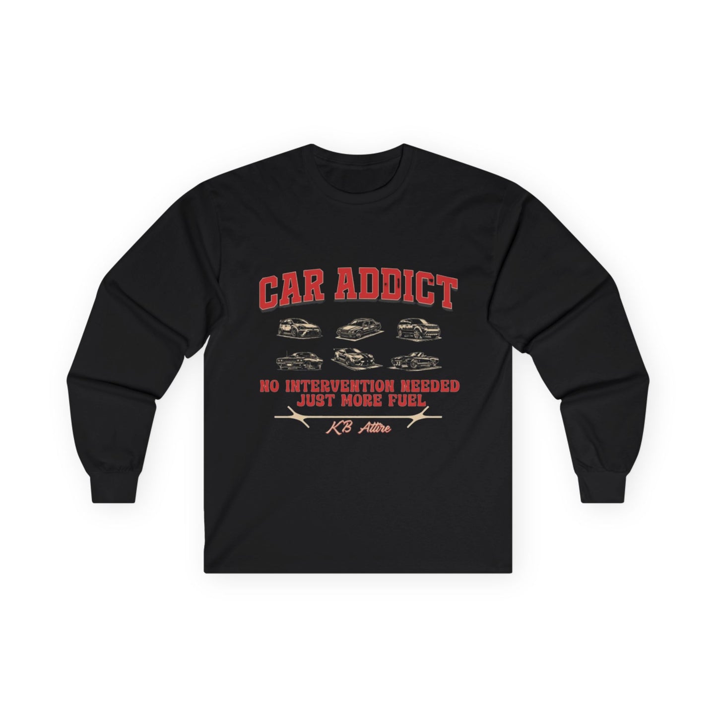 'Car Addict' Long Sleeve Tee