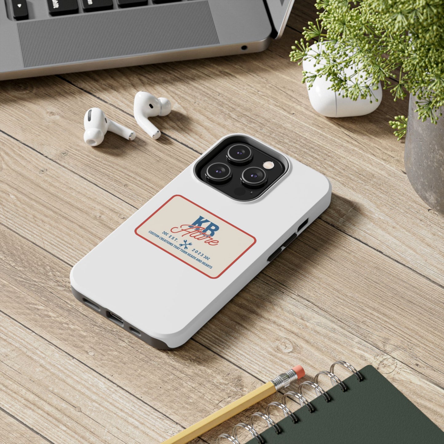 KB Attire 'The Patch' Phone Case (White)