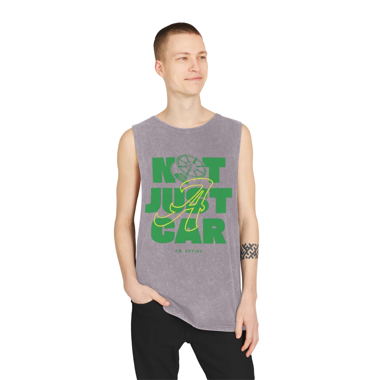 Unisex Stonewash 'Not Just A Car' Tank Top