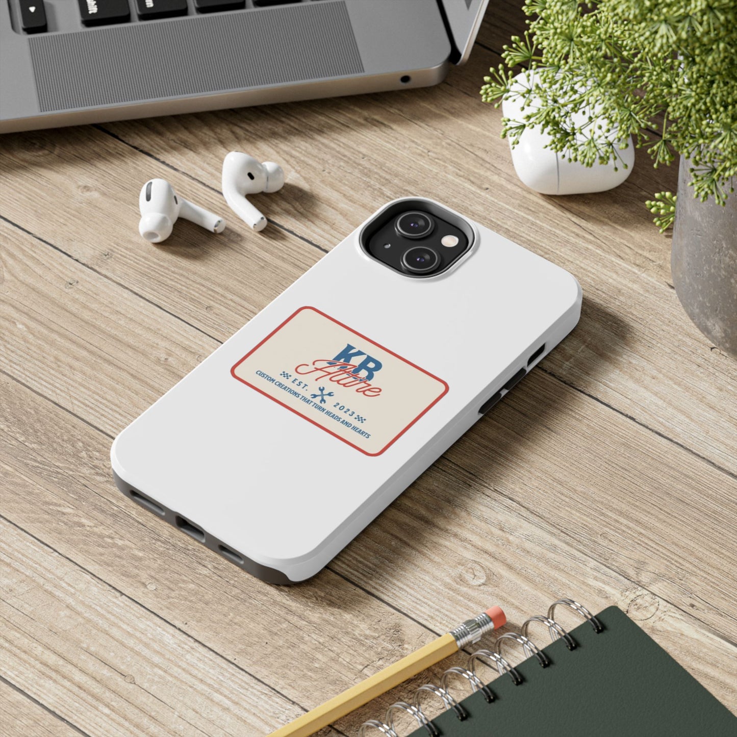 KB Attire 'The Patch' Phone Case (White)