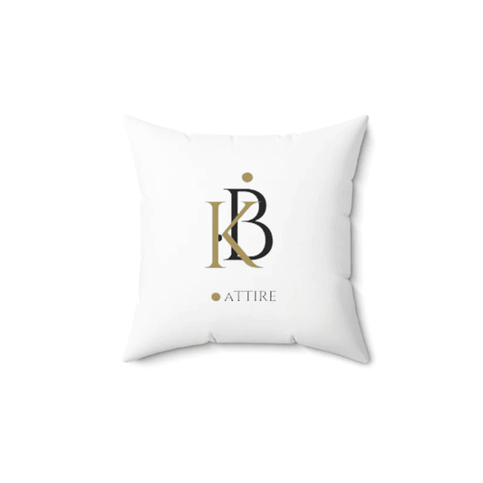 Custom KB Attire Single Logo Spun Polyester Square Pillow